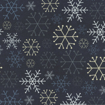 Snowy Days & Frosty Nights 8470-97 Graphite by Studio E Fabrics, Image