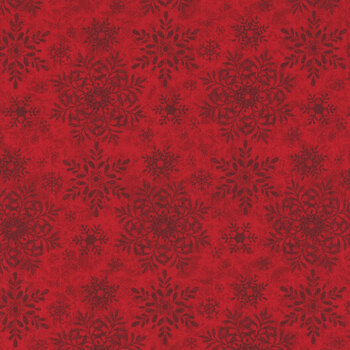 Blizzard Fun 2053-88 Red by Jan Shade Beach for Henry Glass Fabrics, Image