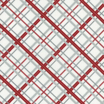 Blizzard Fun 2057-89 Red/Gray by Jan Shade Beach for Henry Glass Fabrics, Image