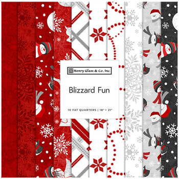 Blizzard Fun  10 FQ Set by Jan Shade Beach for Henry Glass Fabrics, Image