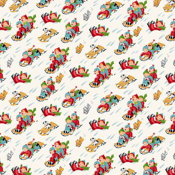 Frosty and Forest Friends 2038-18 Multi by Stacy West for Henry Glass Fabrics, Image