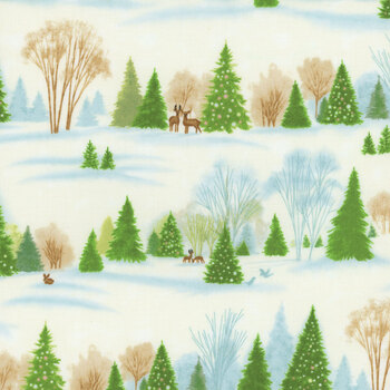 Frosty and Forest Friends 2039-46 Multi by Stacy West for Henry Glass Fabrics, Image