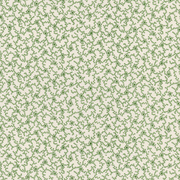 Frosty and Forest Friends 2042-06 Cream/Green by Stacy West for Henry Glass Fabrics, Image