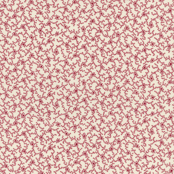 Frosty and Forest Friends 2042-08 Cream/Red by Stacy West for Henry Glass Fabrics, Image