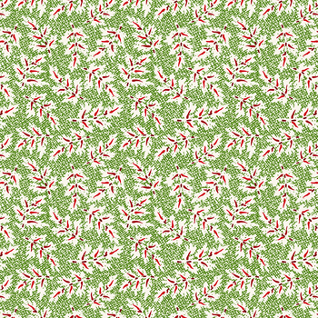 Frosty and Forest Friends 2045-68 Green by Stacy West for Henry Glass Fabrics, Image