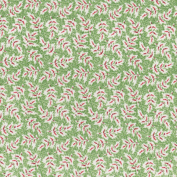 Frosty and Forest Friends 2045-68 Green by Stacy West for Henry Glass Fabrics, Image
