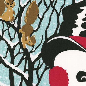 Frosty and Forest Friends 2049P-11 Panel Multi by Stacy West for Henry Glass Fabrics, Image