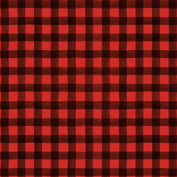 Pinecone Ridge Lodge 2129-89 Red/Black by Shelly Comiskey for Henry Glass Fabrics, Image