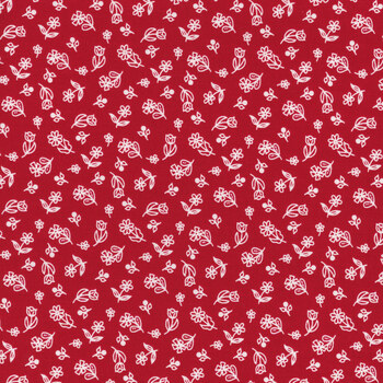 Redberry Lane 3489-80 Red by Gail Pan for Henry Glass Fabrics, Image
