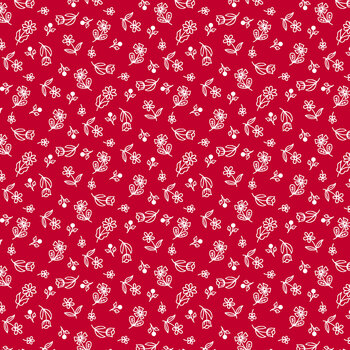 Redberry Lane 3489-80 Red by Gail Pan for Henry Glass Fabrics, Image