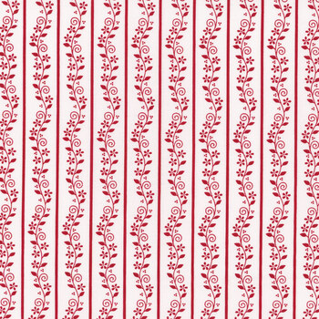 Redberry Lane 3493-18 White by Gail Pan for Henry Glass Fabrics, Image