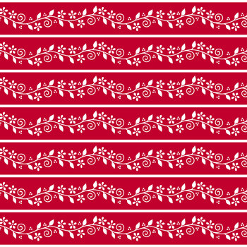 Redberry Lane 3493-80 Red by Gail Pan for Henry Glass Fabrics, Image