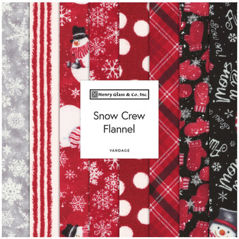 Snow Crew Flannel   Yardage by Barb Tourtillotte for Henry Glass Fabrics, Image