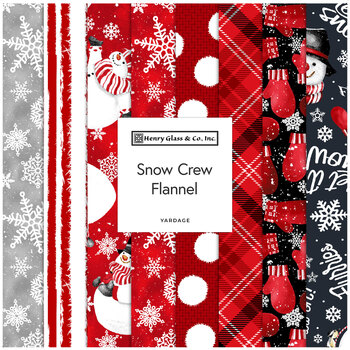 Snow Crew Flannel   Yardage by Barb Tourtillotte for Henry Glass Fabrics, Image