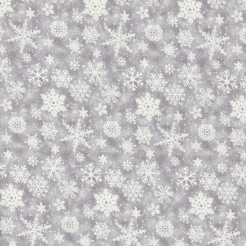 Snow Crew Flannel F1288-90 Gray by Barb Tourtillotte for Henry Glass Fabrics, Image