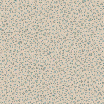 Simply Charming 3501-37 Taupe Blue by One Sister for Henry Glass Fabrics, Image