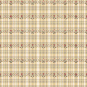 Simply Charming 3509-34 Yellow Tan by One Sister for Henry Glass Fabrics, Image