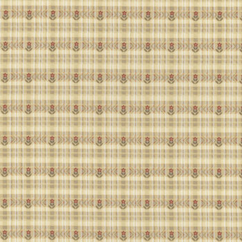 Simply Charming 3509-34 Yellow Tan by Janet Rae Nesbitt for Henry Glass Fabrics, Image