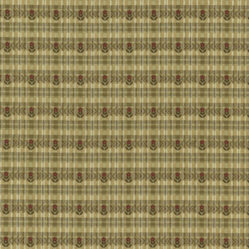 Simply Charming 3509-66 Green by Janet Rae Nesbitt for Henry Glass Fabrics, Image