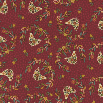 Pennyberry Farm 2000-88-Red by Kim Diehl for Henry Glass Fabrics, Image