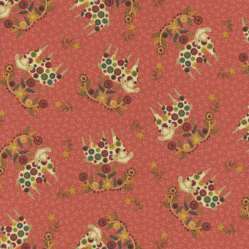 Pennyberry Farm 2001-22 Pink by Kim Diehl for Henry Glass Fabrics, Image