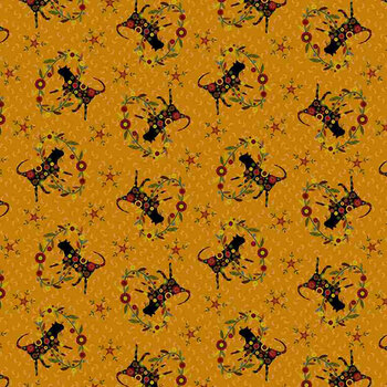 Pennyberry Farm 2004-33 Orange by Kim Diehl for Henry Glass Fabrics, Image