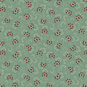 Pennyberry Farm 2013-11 Dusty Aqua by Kim Diehl for Henry Glass Fabrics, Image