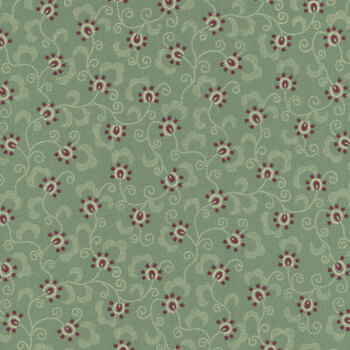 Pennyberry Farm 2013-11 Dusty Aqua by Kim Diehl for Henry Glass Fabrics, Image