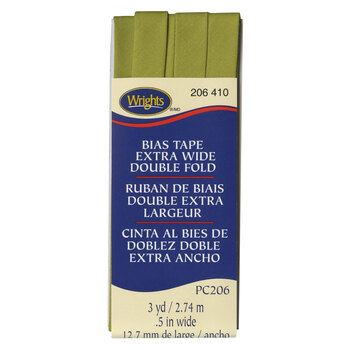 Extra Wide Double Fold Bias Tape - Dill Pickle, Image