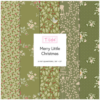 Merry Little Christmas  5 FQ Set - Green by Tilda, Image