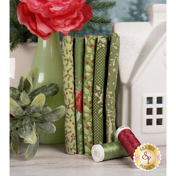 Merry Little Christmas  5 FQ Set - Green by Tilda, Image