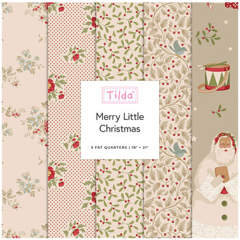 Merry Little Christmas  5 FQ Set - Cream by Tilda, Image