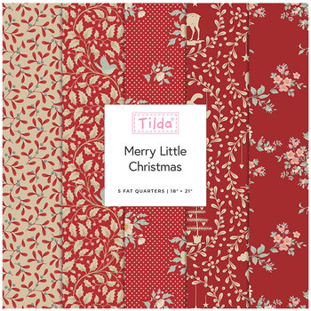 Merry Little Christmas  5 FQ Set - Red by Tilda, Image