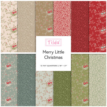 Merry Little Christmas  12 FQ Set - Eve & Noel by Tilda, Image
