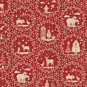 Merry Little Christmas TIL100625-V15 Paperscenes Burgundy by Tilda, Image