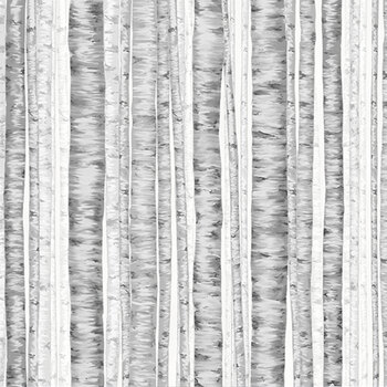 Berries and Birch X7795-483S Fog Silver by Hoffman Fabrics, Image