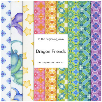 Dragon Friends  9 FQ Set by Jason Yenter for In The Beginning Fabrics, Image