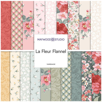 La Fleur Flannel  Yardage by Maywood Studio, Image