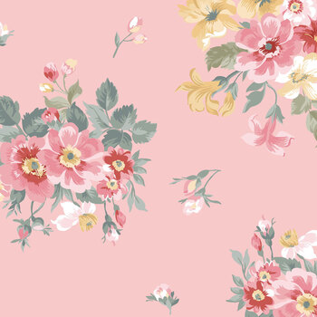 La Fleur Flannel MASF10991-P Pink by Maywood Studio, Image