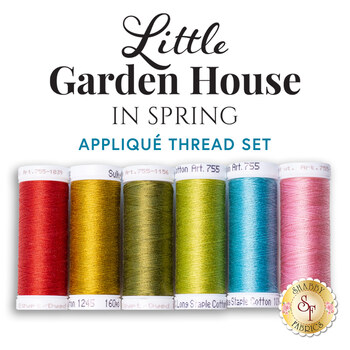 Little Garden House in Spring - Tilda - 6pc Appliqué Thread Set , Image