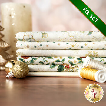 Stof Christmas 2025 - 6 FQ Set Cream/Gold by Stof Fabrics - RESERVE, Image