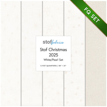 Stof Christmas 2025 - 5 FQ Set White/Pearl by Stof Fabrics, Image