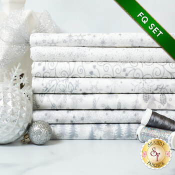 Stof Christmas 2025 - 6 FQ Set White/Silver by Stof Fabrics, Image