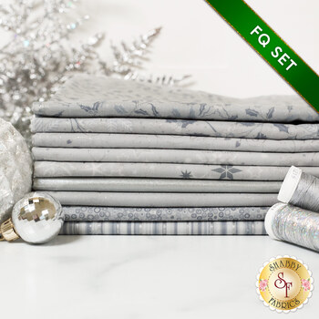 Stof Christmas 2025 - 9 FQ Set Gray/Silver by Stof Fabrics - RESERVE, Image