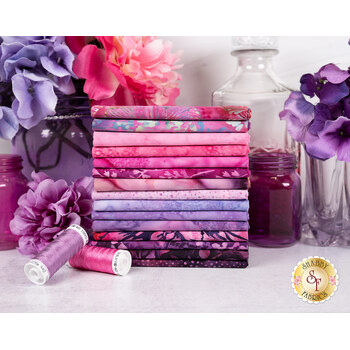 Bali Batiks - Amethyst  15 FQ Set by Hoffman Fabrics, Image