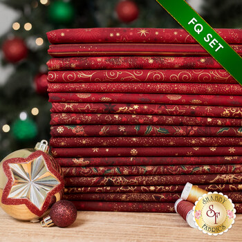 Stof Christmas 2025 - 17 FQ Set Red/Gold by Stof Fabrics - RESERVE, Image