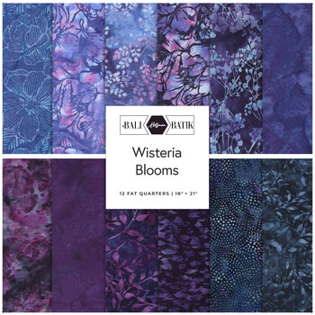 Bali Batiks - Wisteria Blooms  12 FQ Set by Hoffman Fabrics, Image