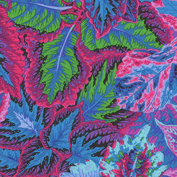 Kaffe Fassett Collective Classics Plus PWPJ132.BLUE Bold Leaves by FreeSpirit Fabrics, Image