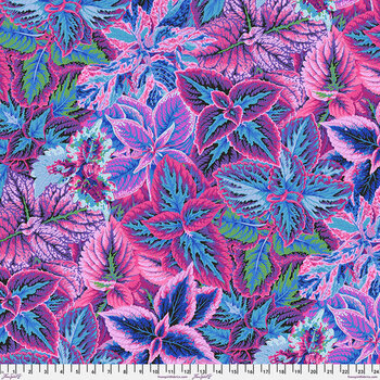 Kaffe Fassett Collective Classics Plus PWPJ132.BLUE Bold Leaves by FreeSpirit Fabrics, Image