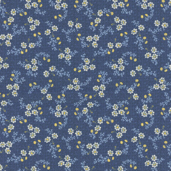 Middleboro Road R581559D-NAVY Garden by Suzi Smith for Marcus Fabrics, Image